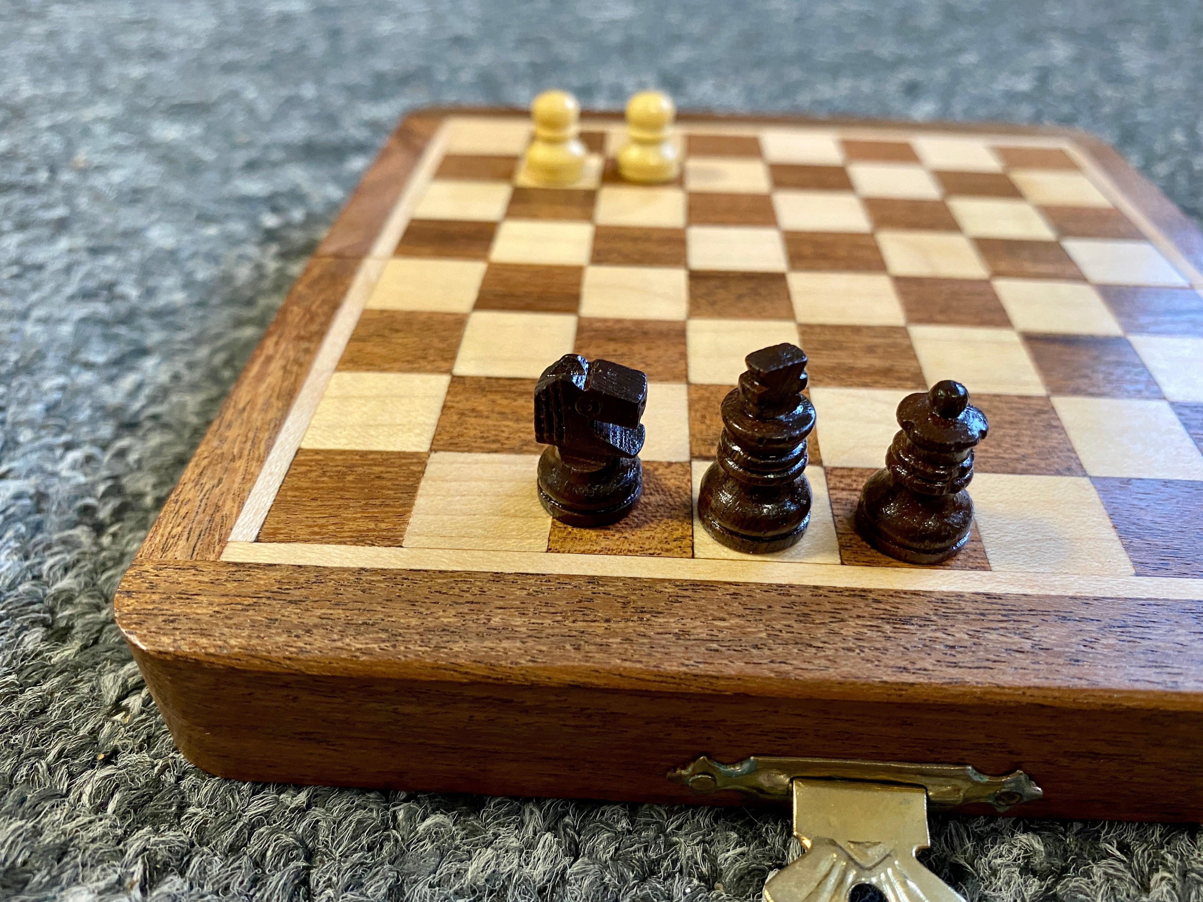Mini Chess Set - Travel chess set - Magnetic Wooden Chess Sets with Board 5" or 7" - gift for him - Christmas gift for chess lovers